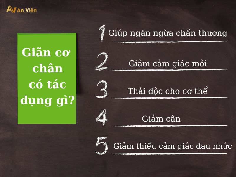 giãn cơ chân có tác dụng gì