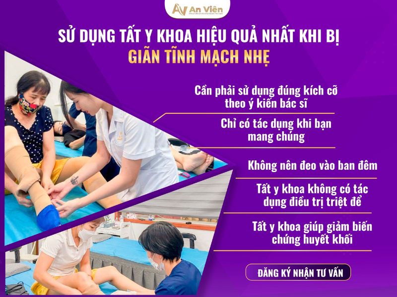 Điều trị bằng vớ y khoa khi chân bị giãn tĩnh mạch nhẹ được không? 12 chân bị giãn tĩnh mạch nhẹ