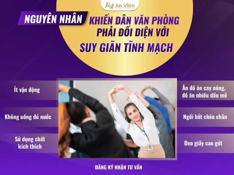 Ngăn ngừa giãn tĩnh mạch ở dân văn phòng qua 5 thói quen 11 ngăn ngừa giãn tĩnh mạch