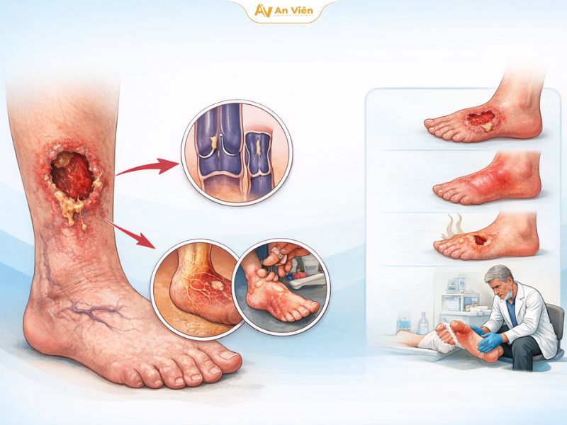 Loét da chân là gì? Nguyên nhân, dấu hiệu và cách điều trị 11 Các vị trí bị loét da chân thường gặp