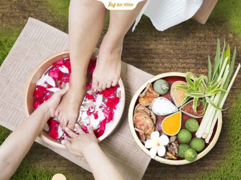 Nguyên liệu nên dùng khi ngâm chân cho người giãn tĩnh mạch