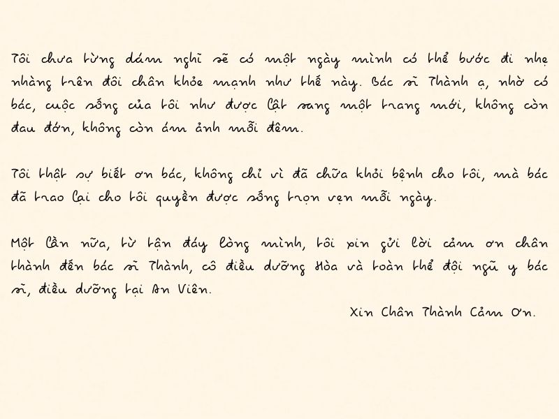 Ha Noi ngay 16 thang 7 nam 2025 Than gui Bac si Nguyen Ngoc Thanh Va Tap The Y Bac Si Dieu Duong Tai Tinh Mach An Vien. 1