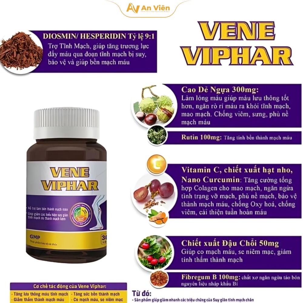 Thực phẩm chức năng chữa giãn tĩnh mạch